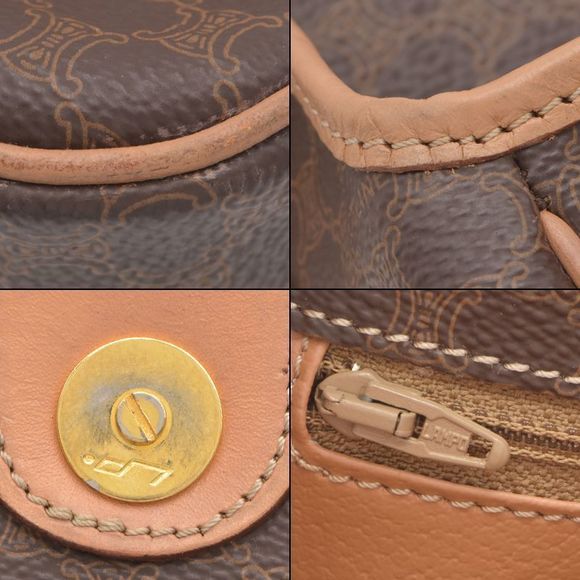 Celine Shoulder Bag Leather Macadam Brown - Picture 7 of 8